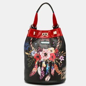 Nicole Lee USA Flower Pattern Adjustable Strap Backpack Bag